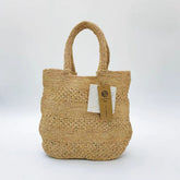 StrawWeave Eco-Friendly Handwoven Premium Raffia Handbag  New Handheld Large-Capacity Hollow Woven Bag, Beach & Vacation Tote Bag